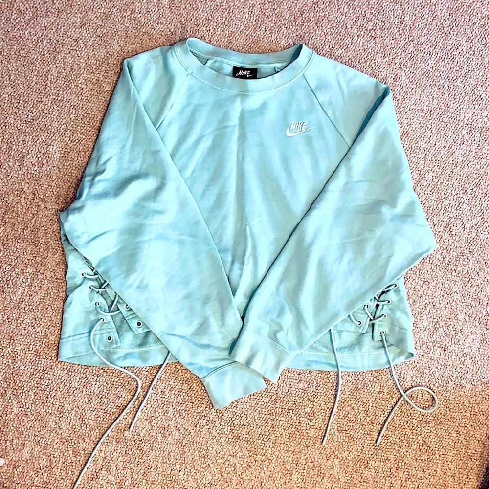 Nike Sweatshirt, Mint Green, Large
